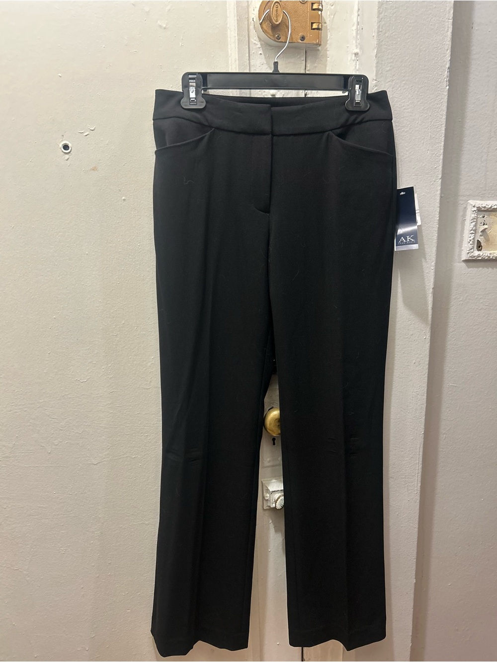 Anne Klein Black Straight-Leg Work Pants
